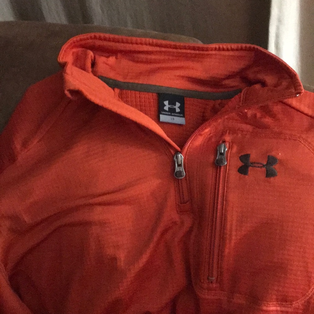 Under Armour Pullover LS, Orange, Large